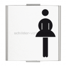 Wegeleitsysteme: Frankfurt Türschild mit Piktogramm